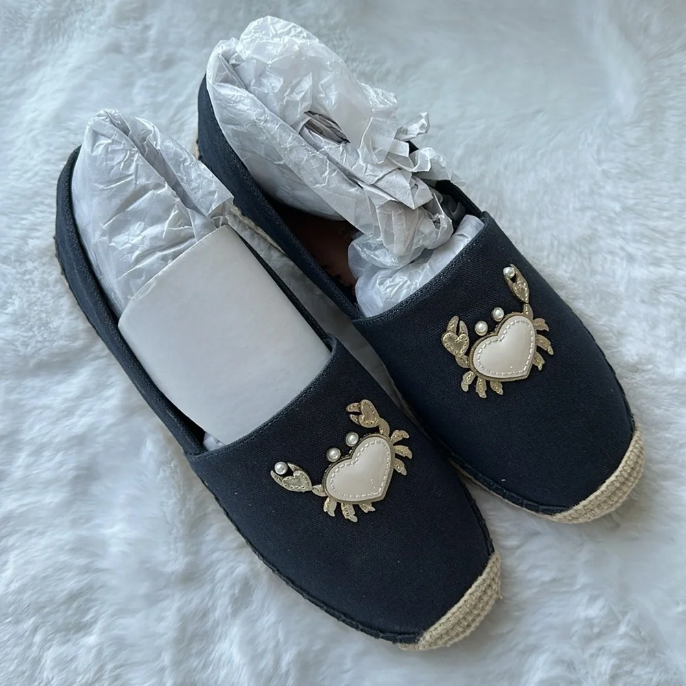 NIB Kate Spade Beach Date Espadrille Blazer Blue Crab size 8